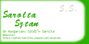 sarolta sztan business card